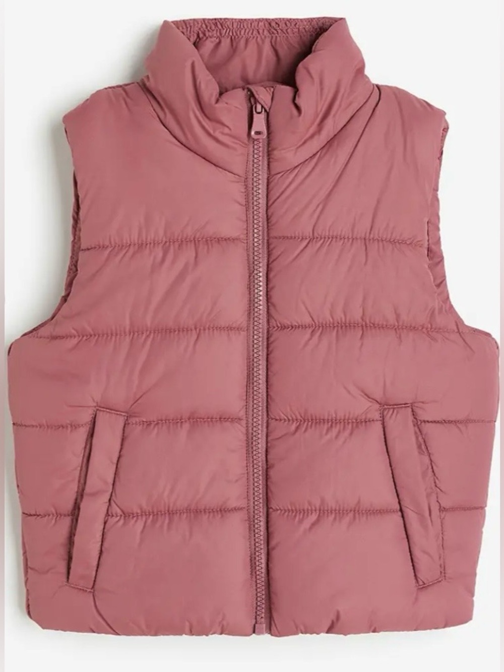H&M Girls Mauve Quilted Puffer Vest